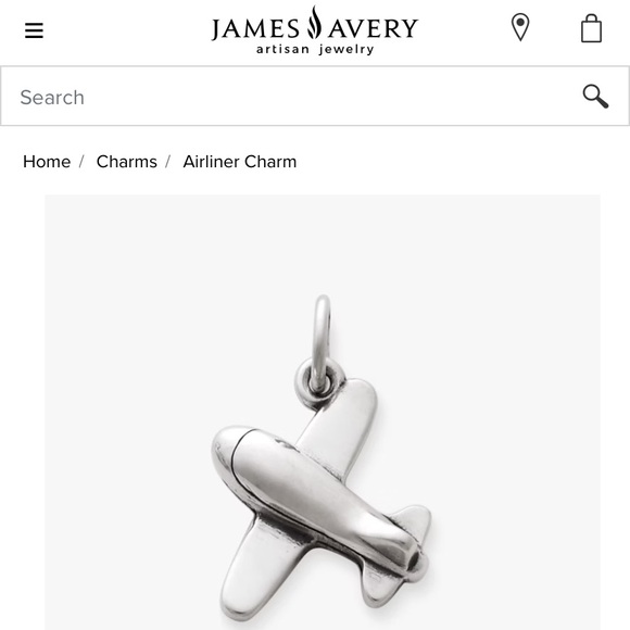 James Avery Sterling Silver Airliner Charm - Picture 2 of 4